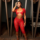SUPER WHOLESALE |  Chiffon Hollow-out Jumpsuit