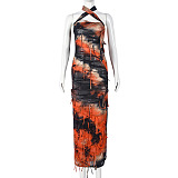 WHOLESALE | Strap Tie-dyed Back-Tied Dress