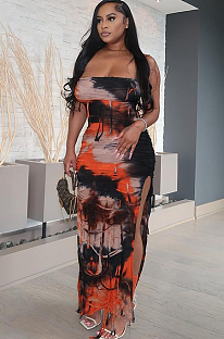 WHOLESALE | Strap Tie-dyed Back-Tied Dress