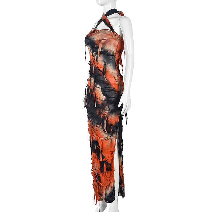 WHOLESALE | Strap Tie-dyed Back-Tied Dress
