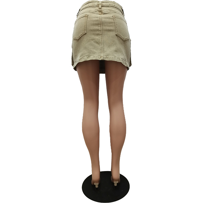 WHOLESALE | Denim Pockets Mini Skirt