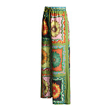 WHOLESALE | Oversize Daisy Pattern Printed Short Bottom & Shirt Top Set