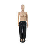 SUPER WHOLESALE | Rivet Deco Pu Material Pants