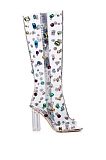 SUPER WHOLESALE |  Rhinestone Decor Boots in Transparent