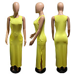 SUPER WHOLESALE | Side Split Long Dress