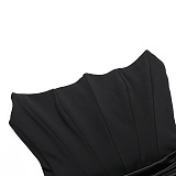 SUPER WHOLESALE | Satin Patchwork Bandeau Dress