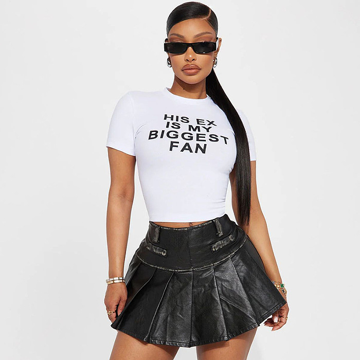 SUPER WHOLESALE | Slogan Printed T-shirt