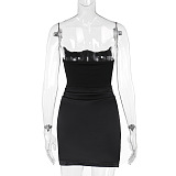 SUPER WHOLESALE | Satin Patchwork Bandeau Dress