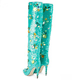 SUPER WHOLESALE | Sequins Fake Diamond Decor Boots
