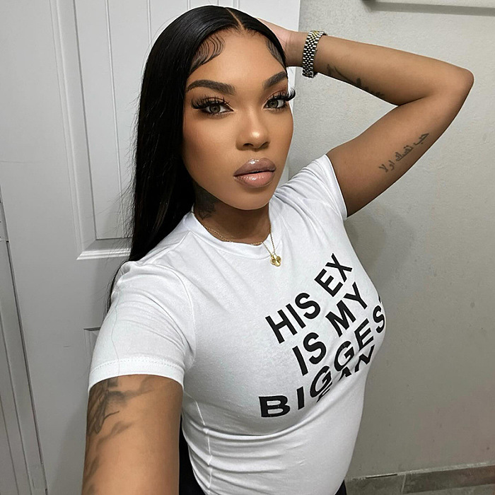 SUPER WHOLESALE | Slogan Printed T-shirt
