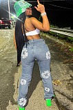 SUPER WHOLESALE | Printed Carrot Jeans