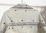 SUPER WHOLESALE | Rivet Decot Crop Denim Jacket Top