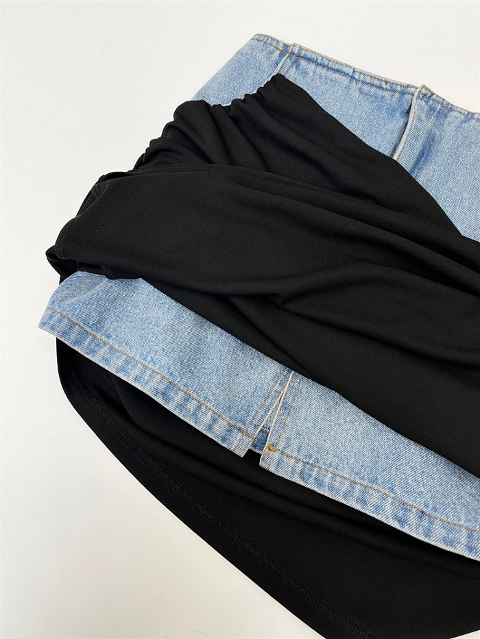 SUPER WHOLESALE | Patchwork Tight Long Skirt