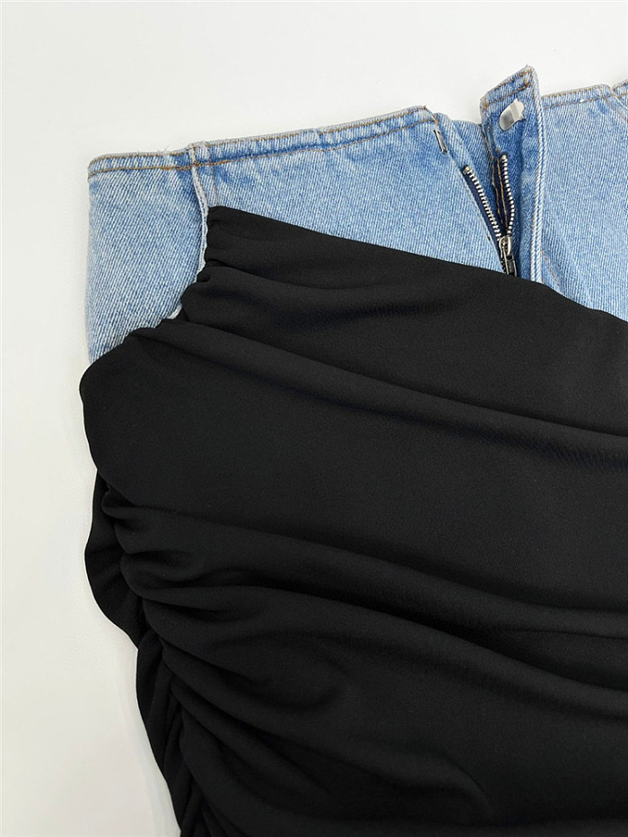 SUPER WHOLESALE | Patchwork Tight Long Skirt