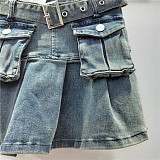 SUPER WHOLESALE | A Shap Multi-pocket   Skirt