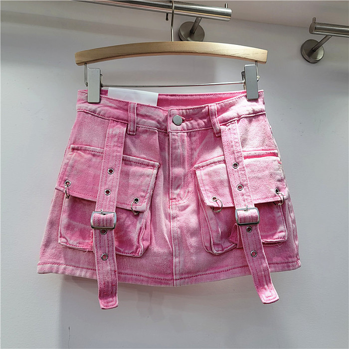 SUPER WHOLESALE | A Shap Multi-pocket  Skirts