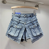 SUPER WHOLESALE | A Shap Multi-pocket  Shorts