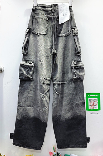 SUPER WHOLESALE | Multi-pocket Transparent   Loost Cargo Pants