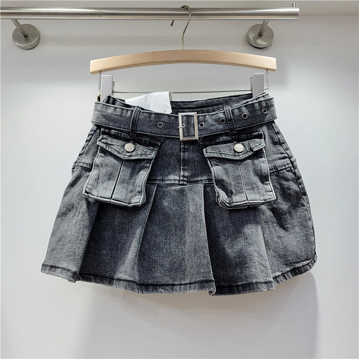 SUPER WHOLESALE | A Shap Multi-pocket   Skirt