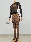 SUPER WHOLESALE | Mesh Pants Set in Black