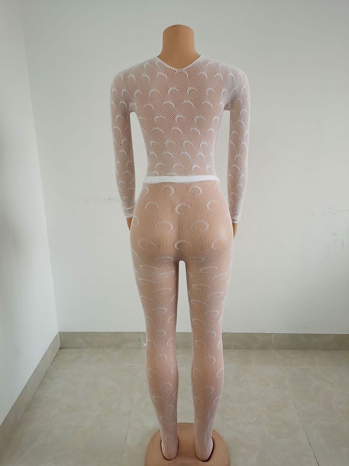 SUPER WHOLESALE | Mesh Pants Set in White