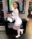 SUPER WHOLESALE | Mesh Pants Set in White