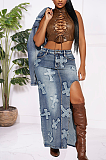 SUPER WHOLESALE | Cross Embroidered Skirt Set