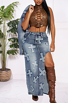 SUPER WHOLESALE | Cross Embroidered Skirt Set