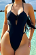 SUPER WHOLESALE |Strappy One Piece Swinwear in Solid