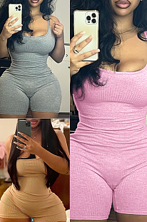SUPER WHOLESALE | Pit Material Tanks Romper in Solid
