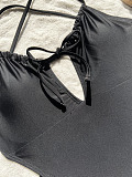SUPER WHOLESALE |Strappy One Piece Swinwear in Solid