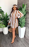 SUPER WHOLESALE | Zebra Shirt Dress with Self-tied Strap