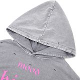SUPER WHOLESALE | Words Printed Hoodie Top