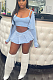 SUPER WHOLESALE | 3 Pieces Set with Jacket Top, Tanks, Skirt in Blue