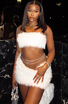 SUPER WHOLESALE |  Furry Skirt Set