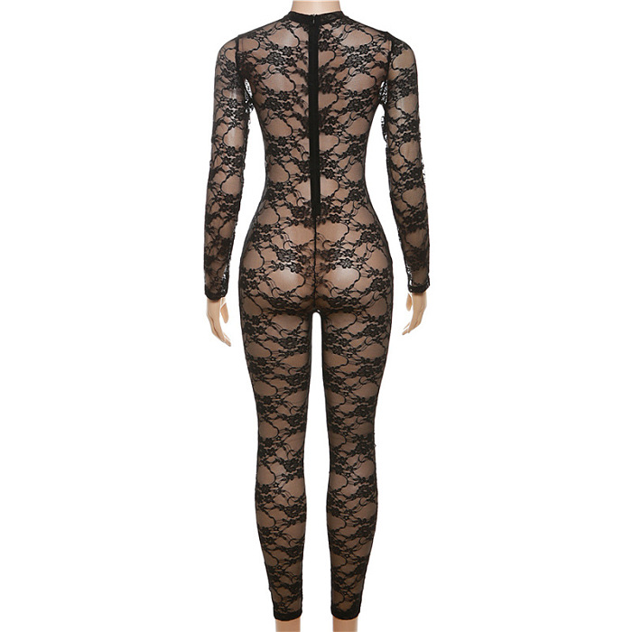 SUPER WHOLESALE | Lace See-through  Jumpsuit
