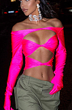 SUPER WHOLESALE |  Elastic Hollow-out Crop Top