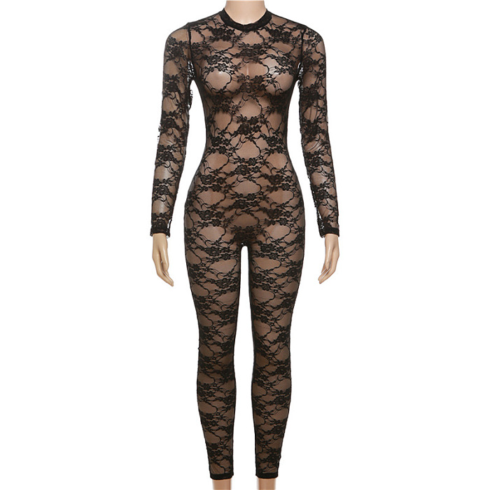 SUPER WHOLESALE | Lace See-through  Jumpsuit