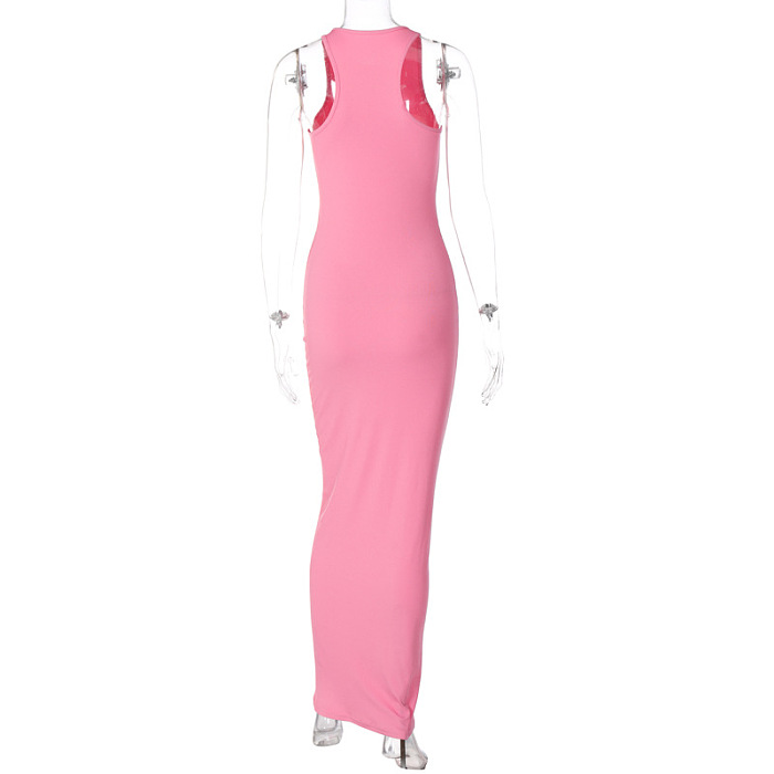 SUPER WHOLESALE |  Pit Material Tight Long Dress