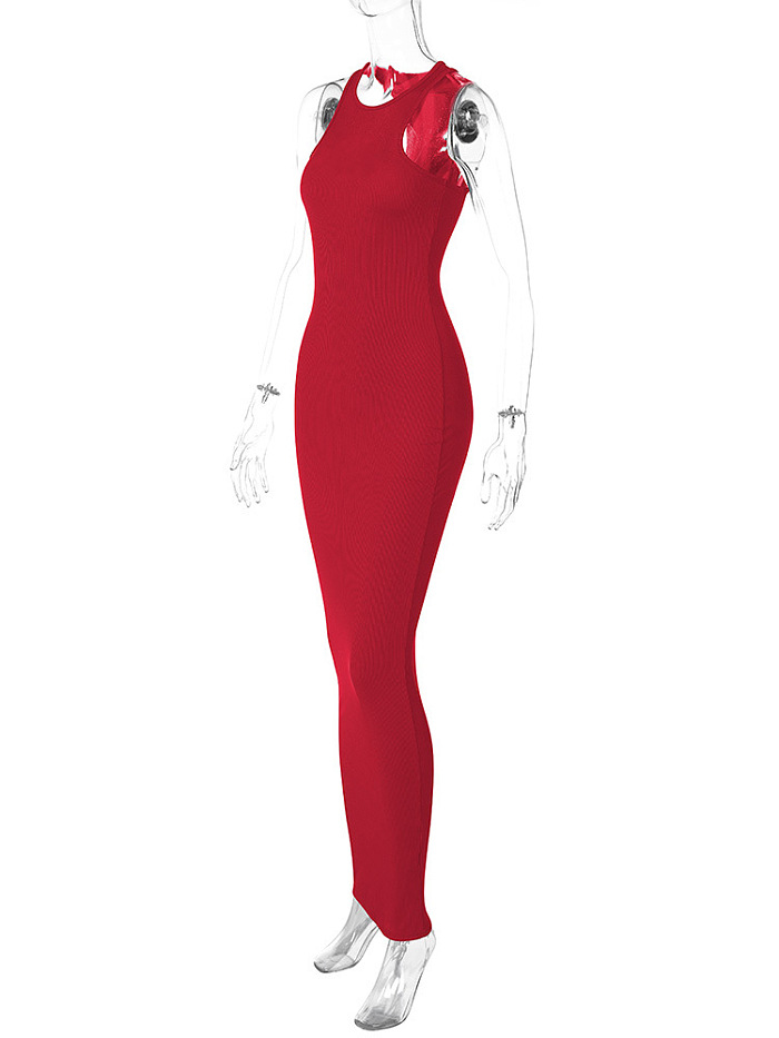 SUPER WHOLESALE |  Pit Material Tight Long Dress