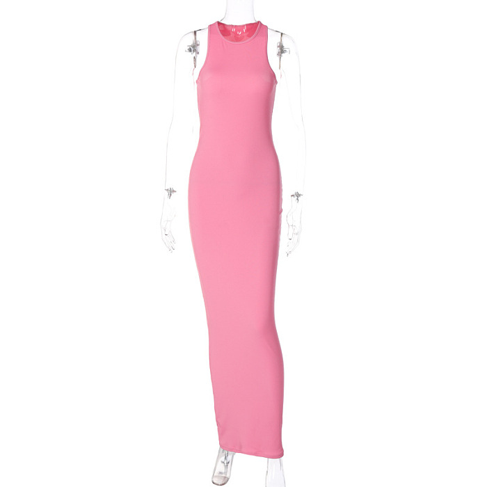 SUPER WHOLESALE |  Pit Material Tight Long Dress