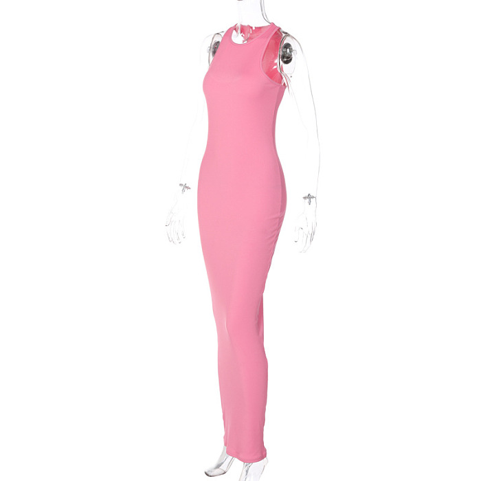 SUPER WHOLESALE |  Pit Material Tight Long Dress