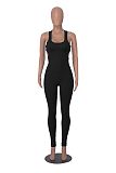 SUPER WHOLESALE | Pit Material Open Back Jumpsuit