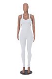 SUPER WHOLESALE | Pit Material Open Back Jumpsuit