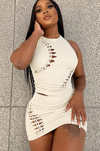 SUPER WHOLESALE |  Hollow-out Skirt Set