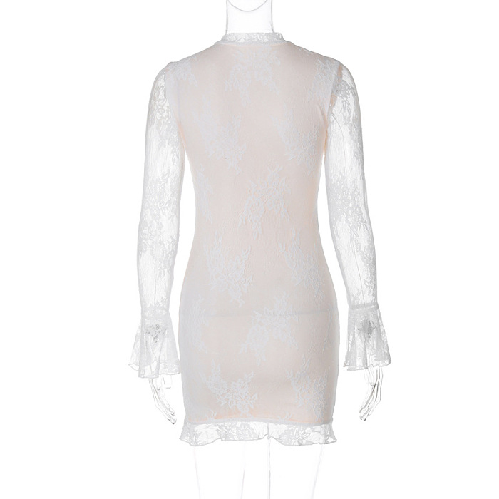 SUPER WHOLESALE |  Lace Hem Dress
