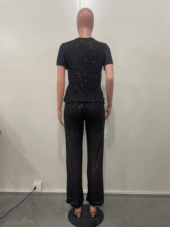 SUPER WHOLESALE | bling Bling Sequin Pants Set