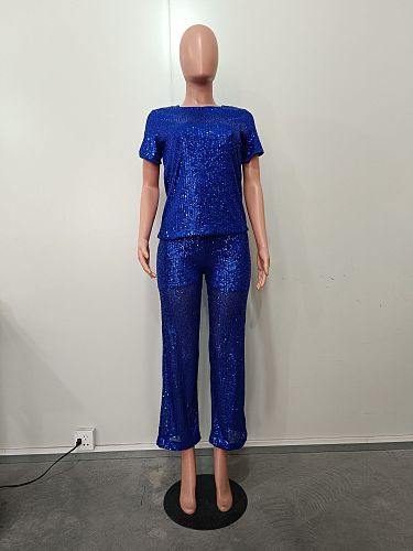 SUPER WHOLESALE | bling Bling Sequin Pants Set
