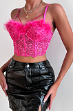 SUPER WHOLESALE |  Lace & Fur Vest Top