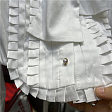 SUPER WHOLESALE | Front Bow Patchwork Shirt